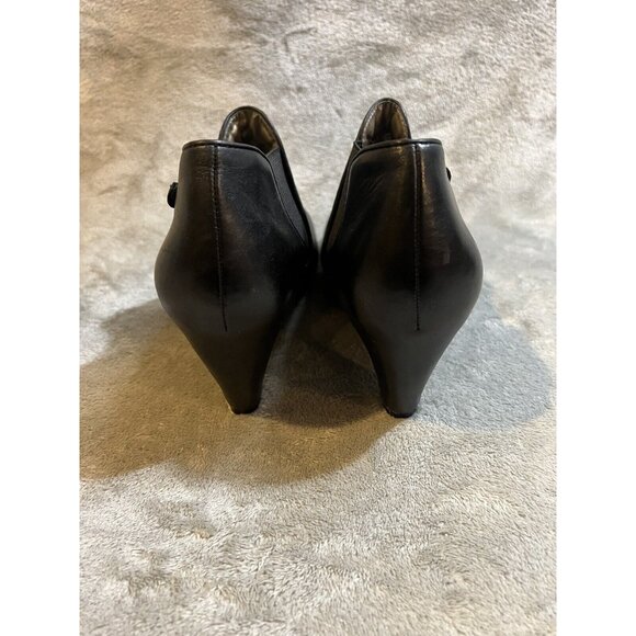 Aetrex Black Women’s Size 11 Leather Heeled Bootie Boots Classic Witchy - Picture 4 of 11